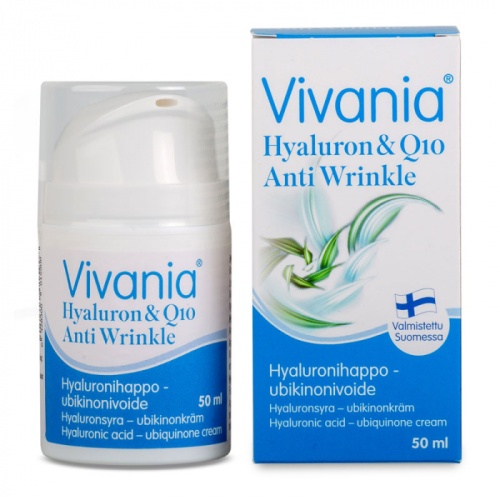 Vivania krem 50 ml  -  kwas hialuronowy nawilża, koenzym Q10, wit E, olej z jojoby  wspomagają produkcję kolagenu