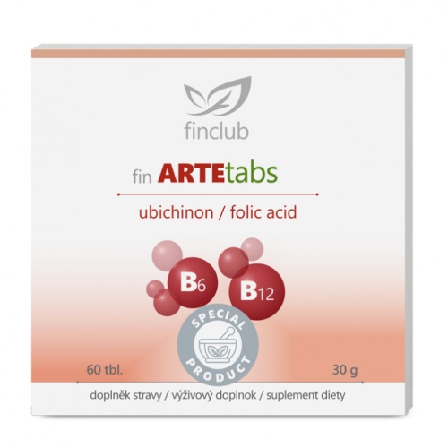 fin Artetabs 60 tabl- wspiera zdrowie serca i układu krążenia, monakoliny z koenzymem Q10, witaminy B6,B12