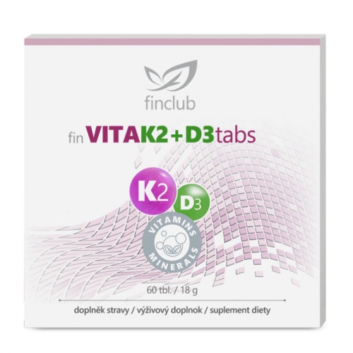 fin VitaK2+D3tabs NEW  60 tabl - odporność, zdrowy układ kostny,  przeciwmiażdżycowo, wit K2 z japońskiego natto z D3